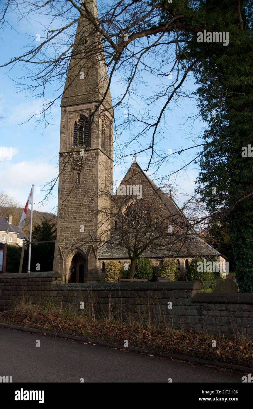 St John the Baptist church, Bamford , Hope Valley, Derbyshire, England. Stock Photo