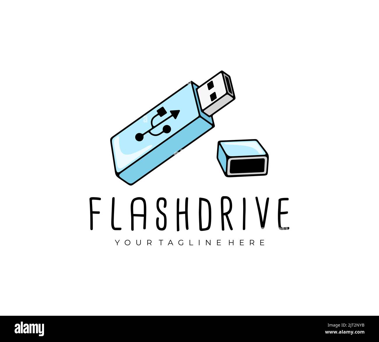 Usb flash drive sign pencil sketch Royalty Free Vector Image