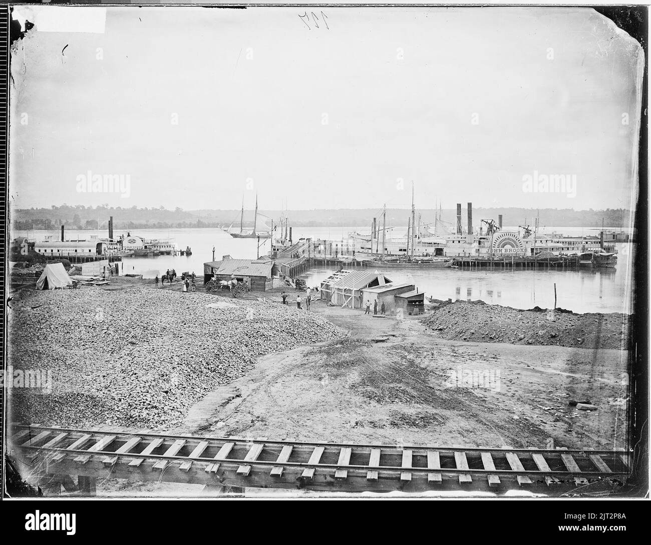 Transport fleet on coal wharf Stock Photo Alamy