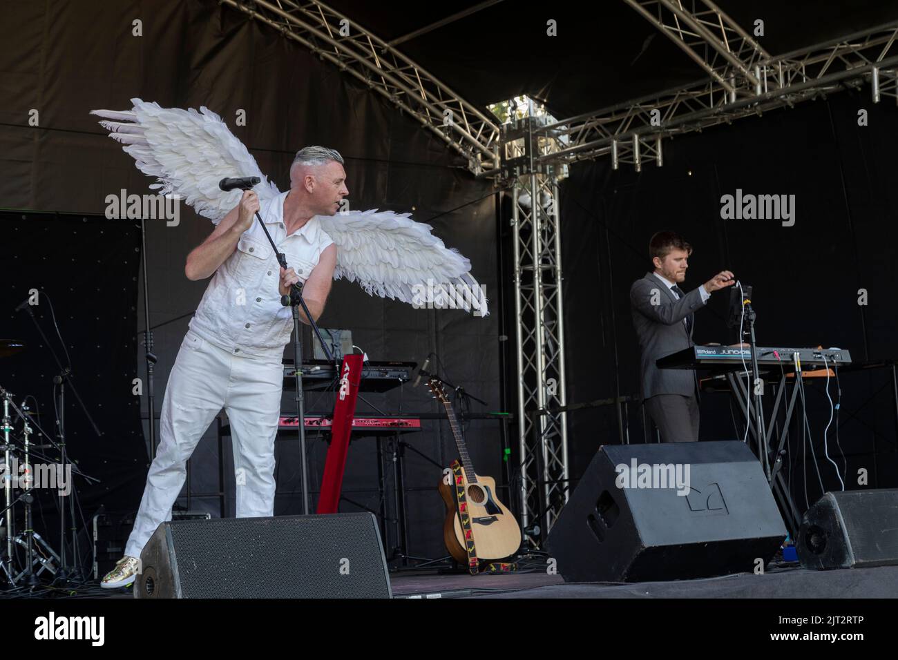 Abington Park, UK. 27th August 2022. Northampton is playing host to several tribute acts for some of the world’s best know artists over the Bank holiday weekend, the event is organised by Showtime Events Group. Credit: Keith J Smith./Alamy Live News. Stock Photo