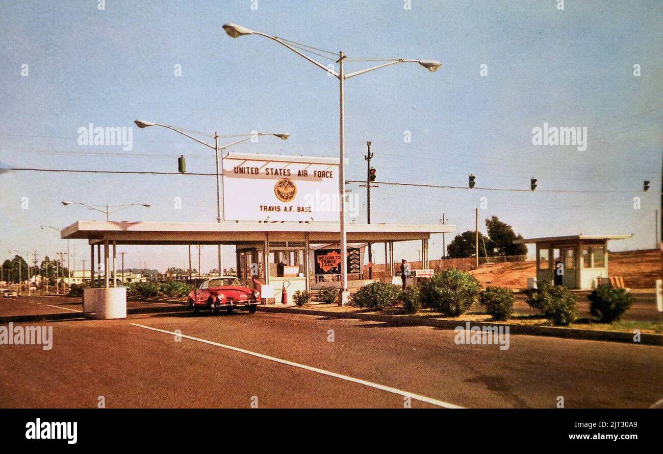 Travis Air Force Base Main Gate Stock Photo Alamy