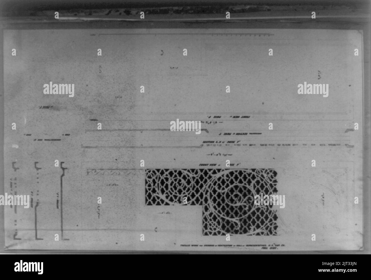 Trellis work for openings of ventilation in Hall of Representatives