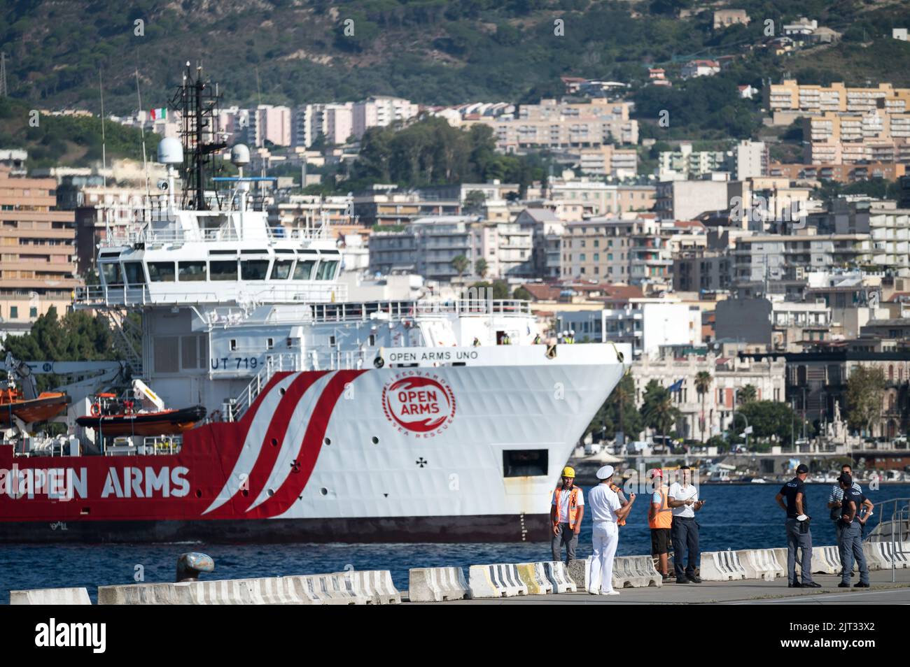 Messina, Italy. 27th Aug, 2022. Open Arms Uno Arrives At The Port The ...