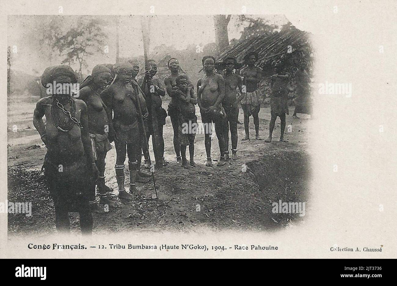 Tribu Bumbassa (Haute-N'Goko)-1904. Stock Photo