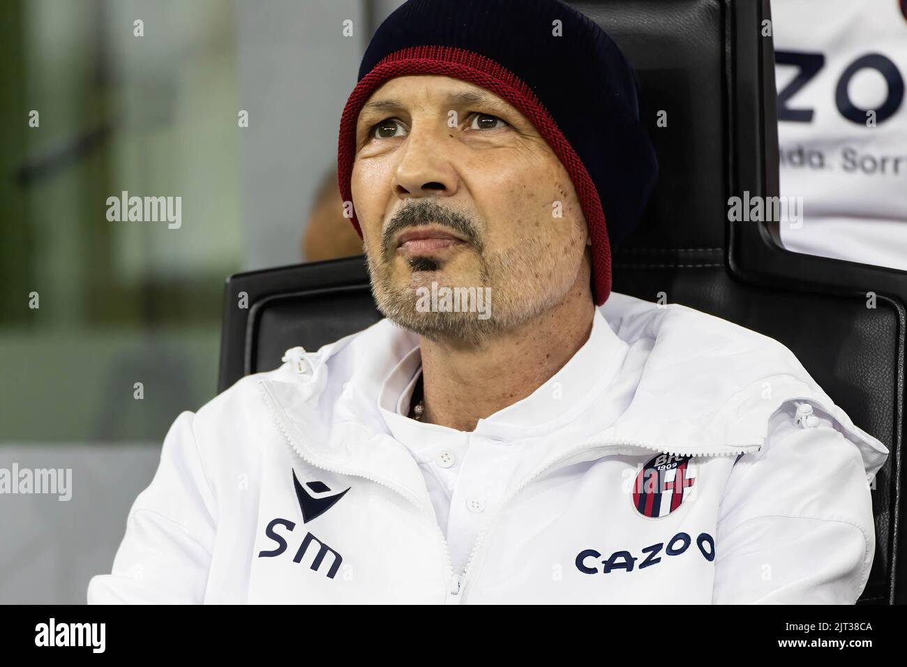 Milano, Italy. 27th Aug, 2022. Sinisa Mihajlovic of Bologna FC looks on