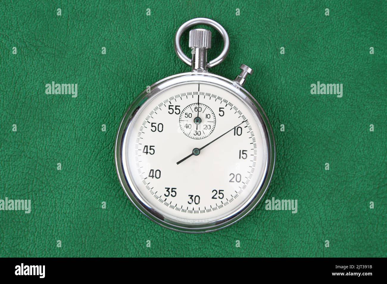 mechanical analog stopwatch on a colored background. Time part