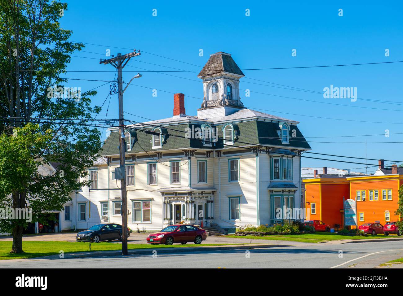 Historic residential house with French Empire style in village of Derby