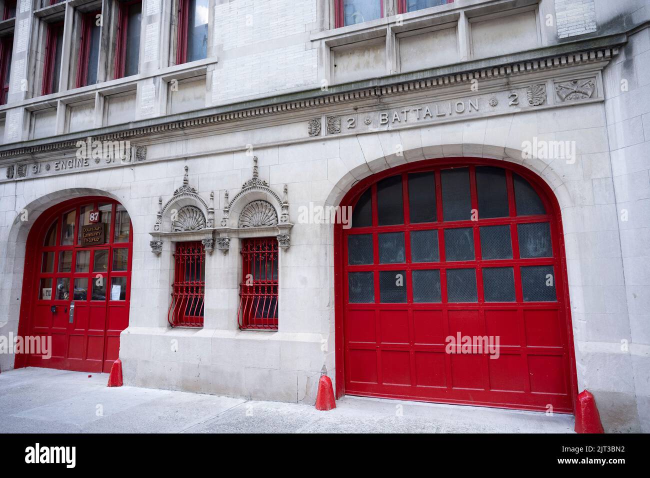 New York, New York, USA. 23rd Aug, 2022. August 23, 2022: The Downtown Community Television Center (DCTV), formerly a firehouse quarters of FDNY Engine 31 and Battalion 2 on Lafayette Street in Lower Manhattan (Credit Image: © Taidgh Barron/ZUMA Press Wire) Stock Photo