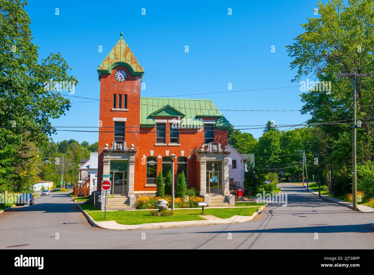 Post Office and Custom House in historic town center of Stanstead