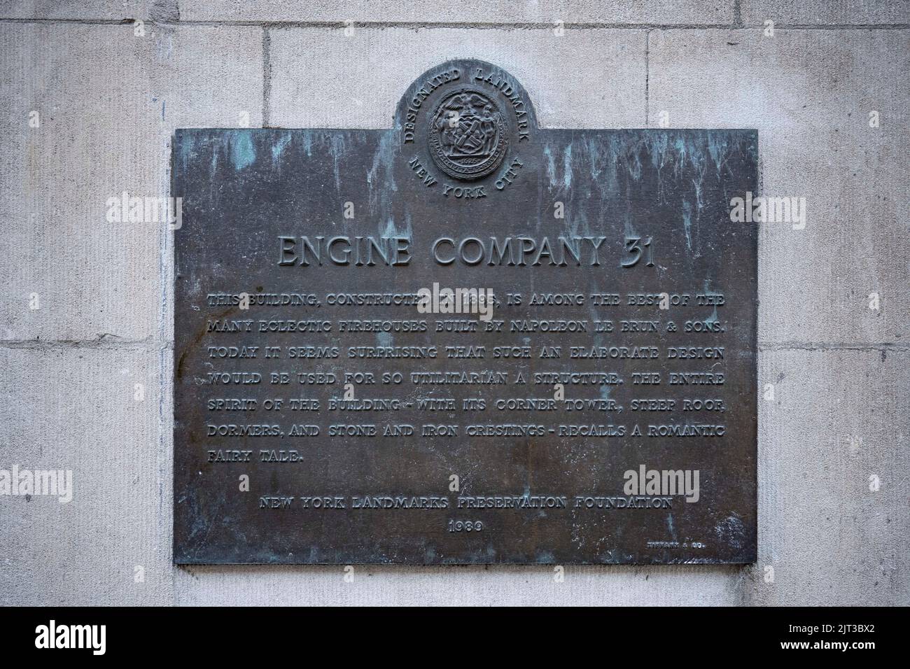 New York, New York, USA. 23rd Aug, 2022. August 23, 2022: The Downtown Community Television Center (DCTV), formerly a firehouse quarters of FDNY Engine 31 and Battalion 2 on Lafayette Street in Lower Manhattan (Credit Image: © Taidgh Barron/ZUMA Press Wire) Stock Photo