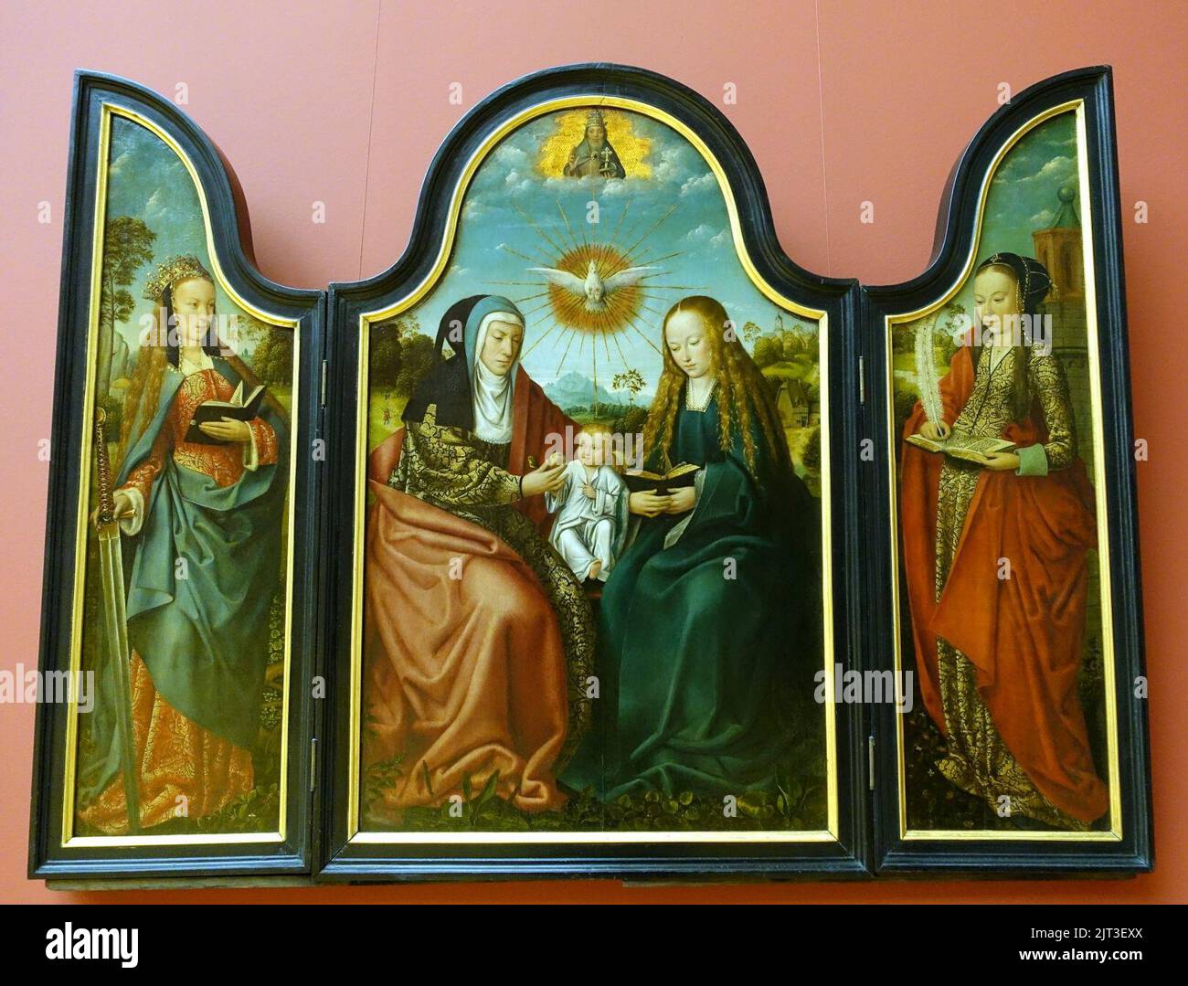 Triptych with St. Anne, the Virgin, and the Christ Child, by the Master