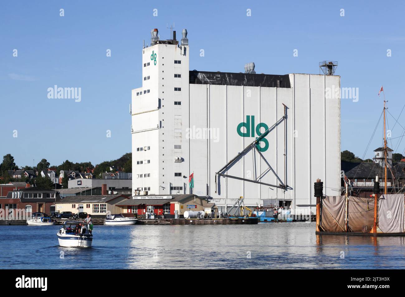 Svendborg, Denmark - July 31, 2020: View of the harbor of Svendborg in Denmark Stock Photo