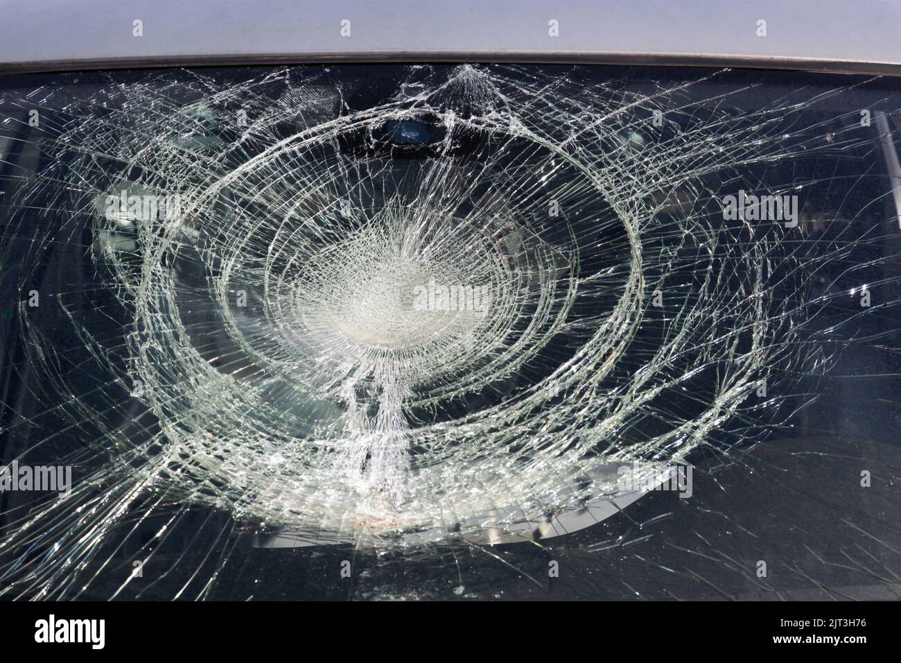Broken car glass in an accident Stock Photo Alamy