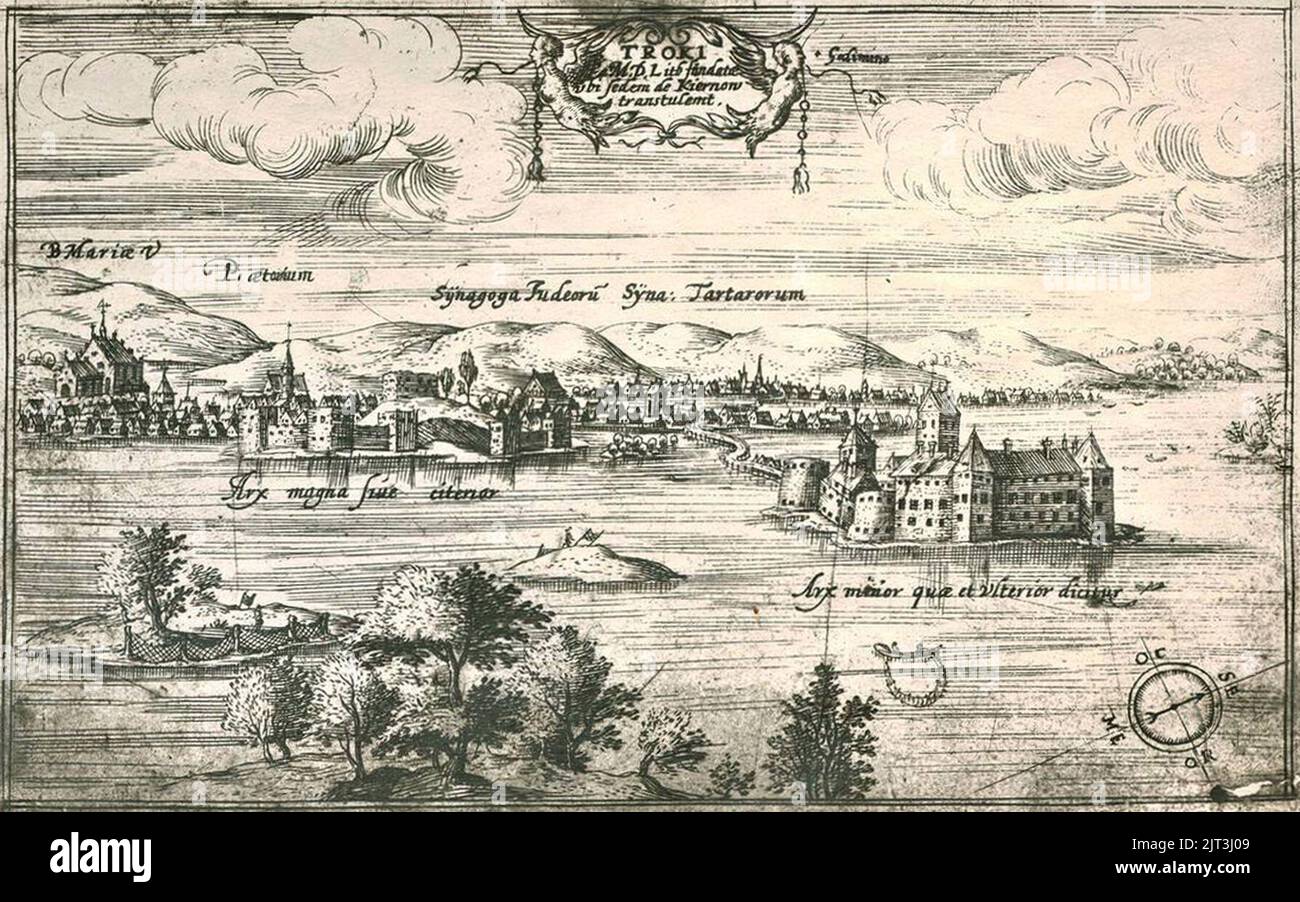 Troki. Трокі (T. Makoŭski, 1600). Stock Photo