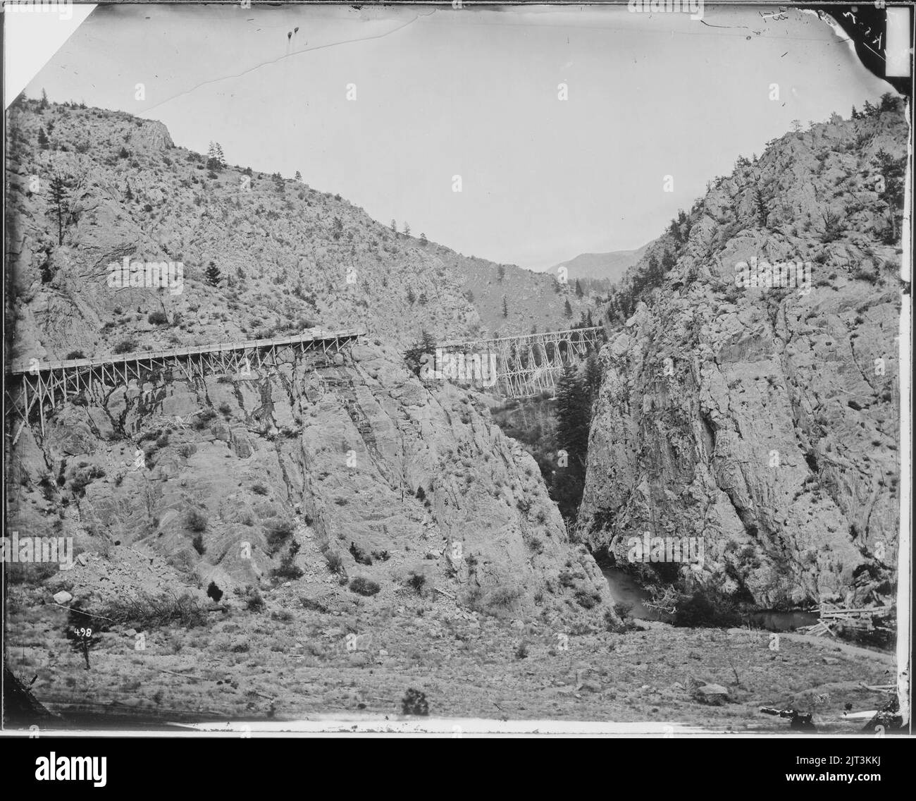 Trout Creek Flume, near Helena. Madison County, Montana Stock Photo