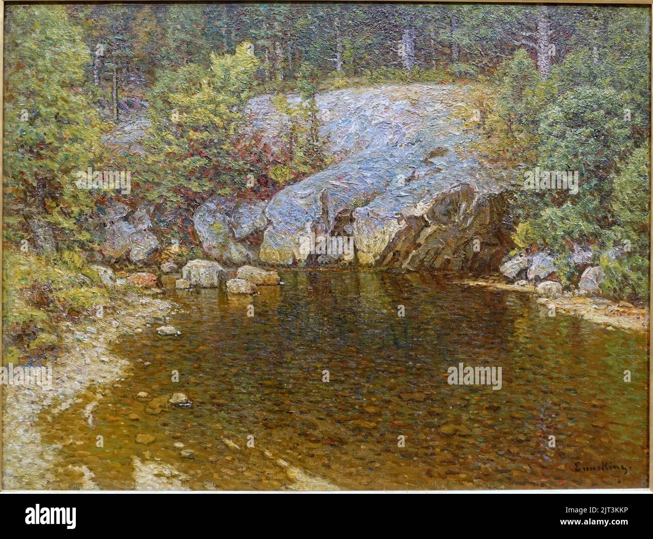 Trout Pool, North Newry, Maine, by John Enneking, 1915, Stock Photo