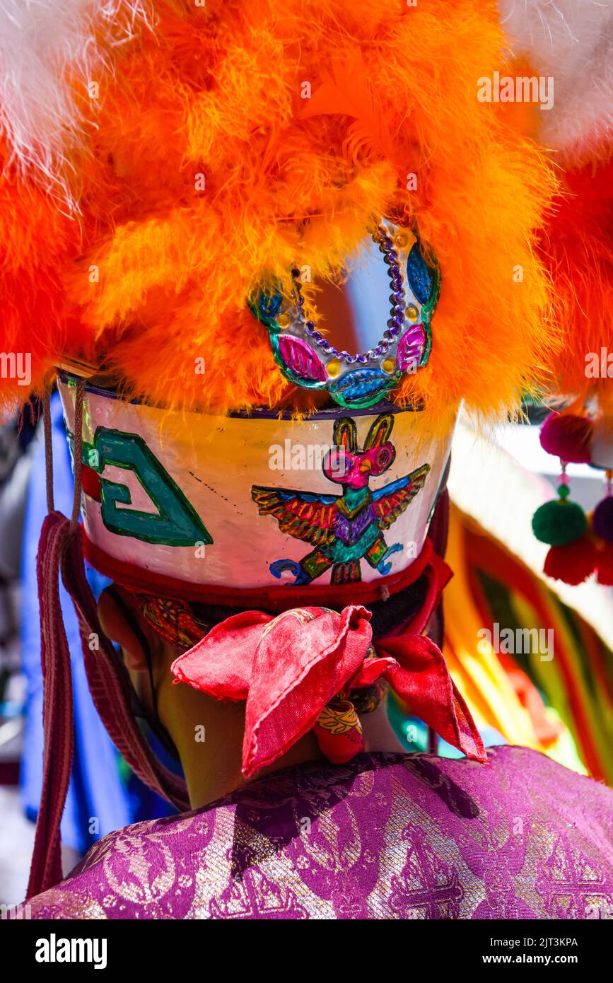 Indigenous Ornamental headdress worn at a parade in Oaxaca, Mexico