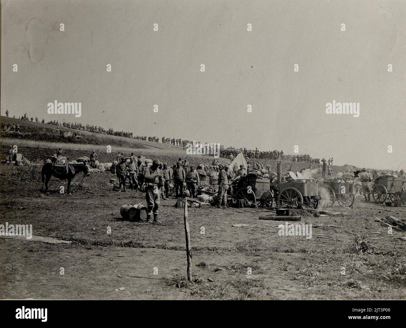 Truppenlager des kaiserlich ottomanischen XV.Korps bei Dunajow ...