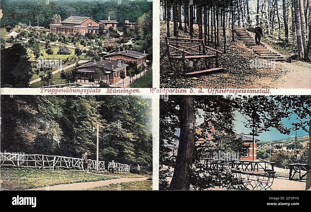 Truppenuebungsplatz Muensingen Waldpartien b. d. Offiziersspeiseanstalt ...