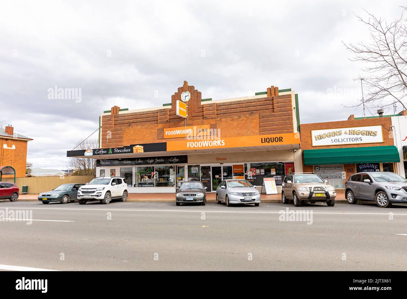 Oberon town centre, regional town in New South Wales,Australia on a