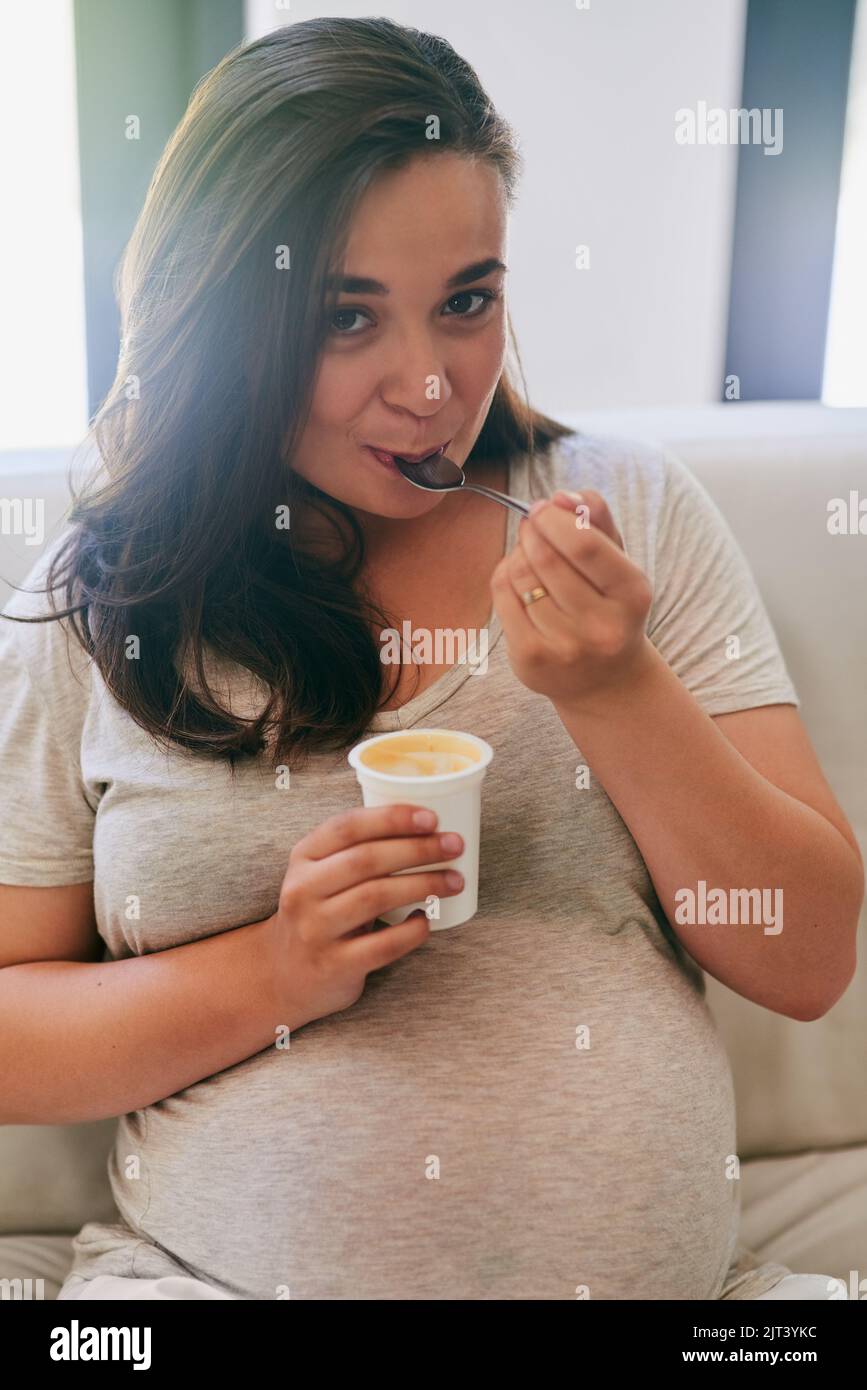 Everything just taste better when youre pregnant. Portrait of a