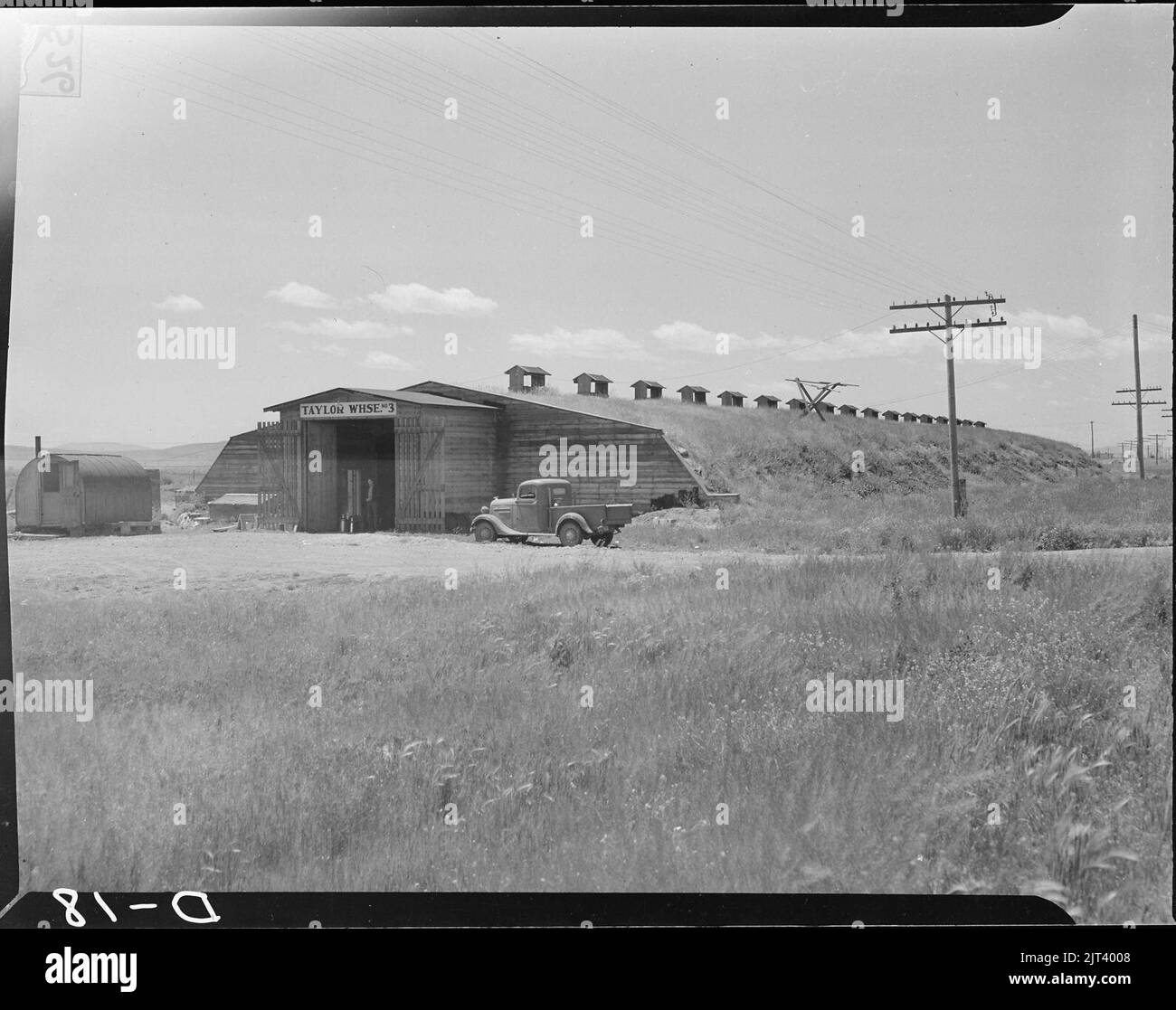 Tule Lake Relocation Center, Newell, California. A potato warehouse