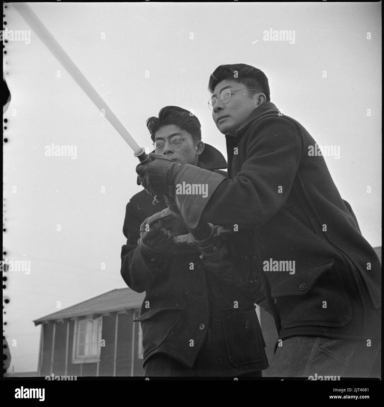 Tule Lake Relocation Center, Newell, California. Evacuee members of the