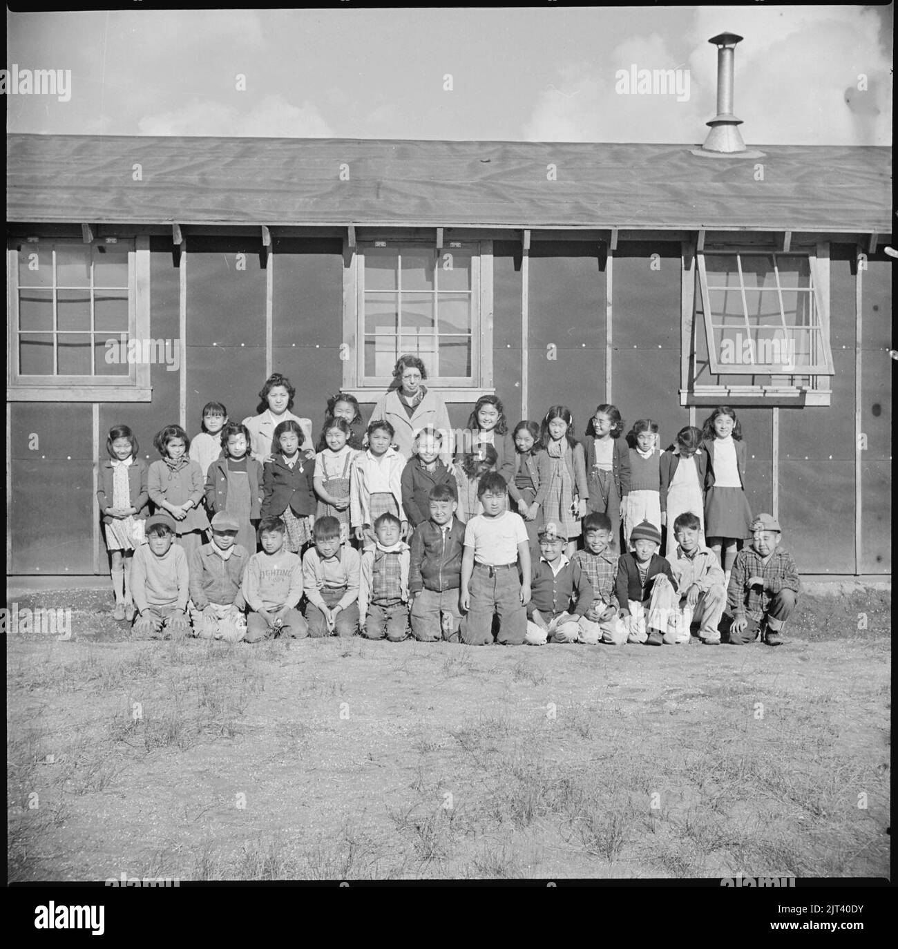 Tule Lake Relocation Center, Newell, California. Low fifth grade pupils