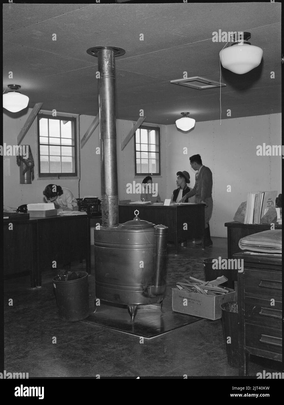 Tule Lake Relocation Center, Newell, California. This photograph shows