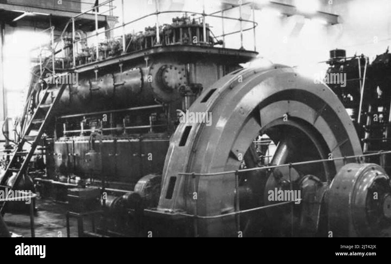 Turbina de la Central Eléctrica de la CEMR, Melilla Stock Photo - Alamy