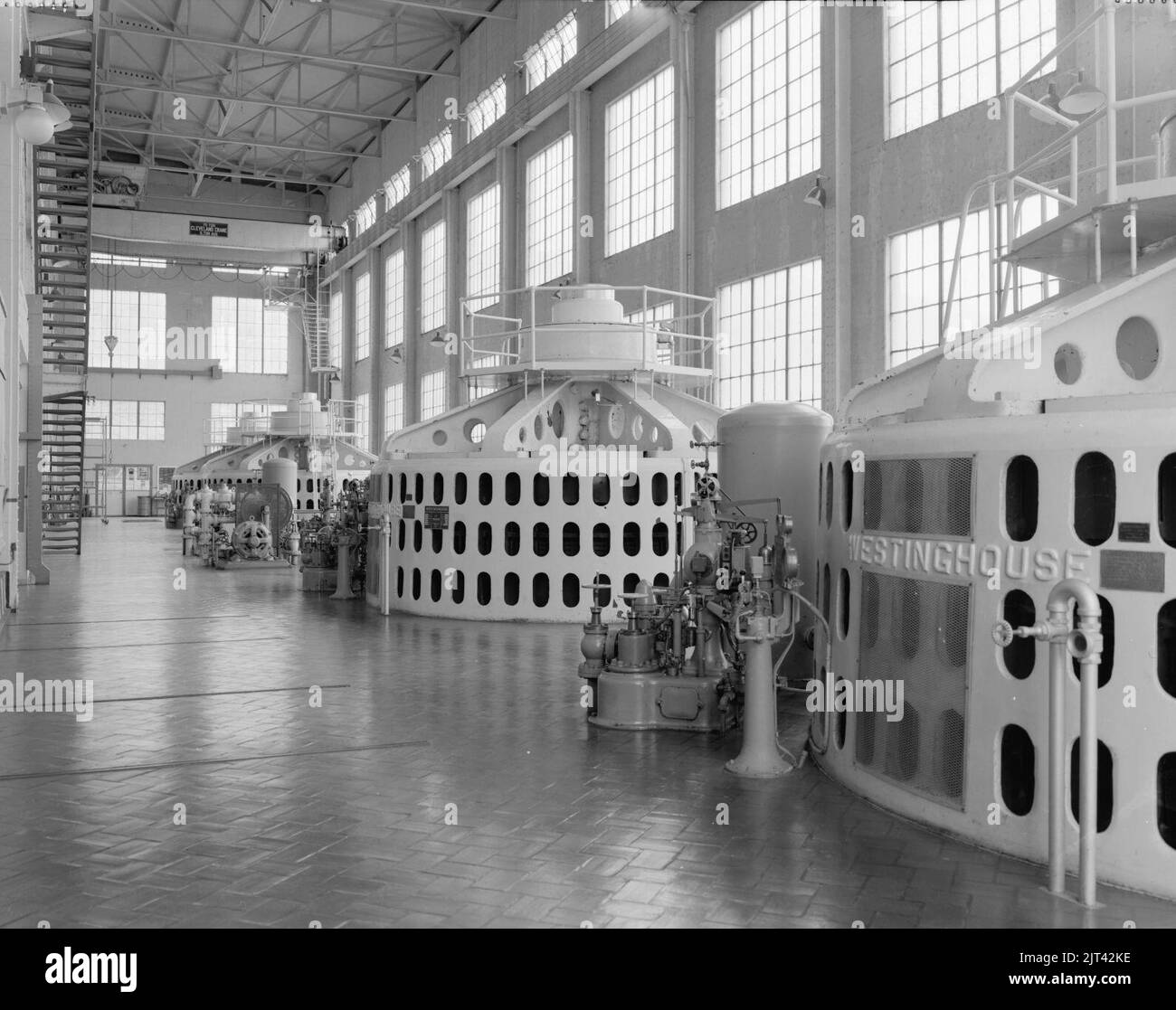 Turbines and generators, Holter Dam powerhouse - Montana 1994 Stock ...