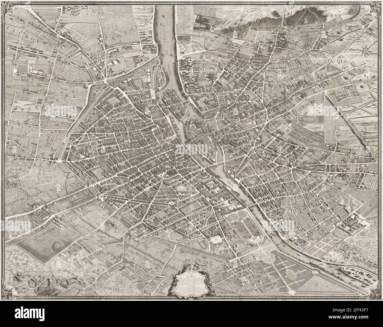 Turgot map of Paris Norman B - Turgot Map Of Paris Norman B Leventhal Map Center 2JT43F7 