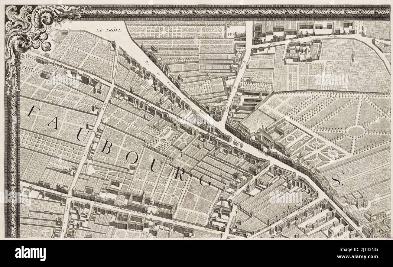 Turgot map of Paris sheet 1 - Turgot Map Of Paris Sheet 1 Norman B Leventhal Map Center 2JT43NG 