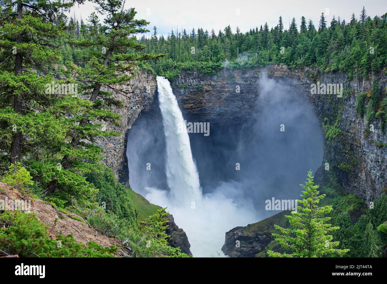 Scenic view of waterfall in Canada Stock Photo