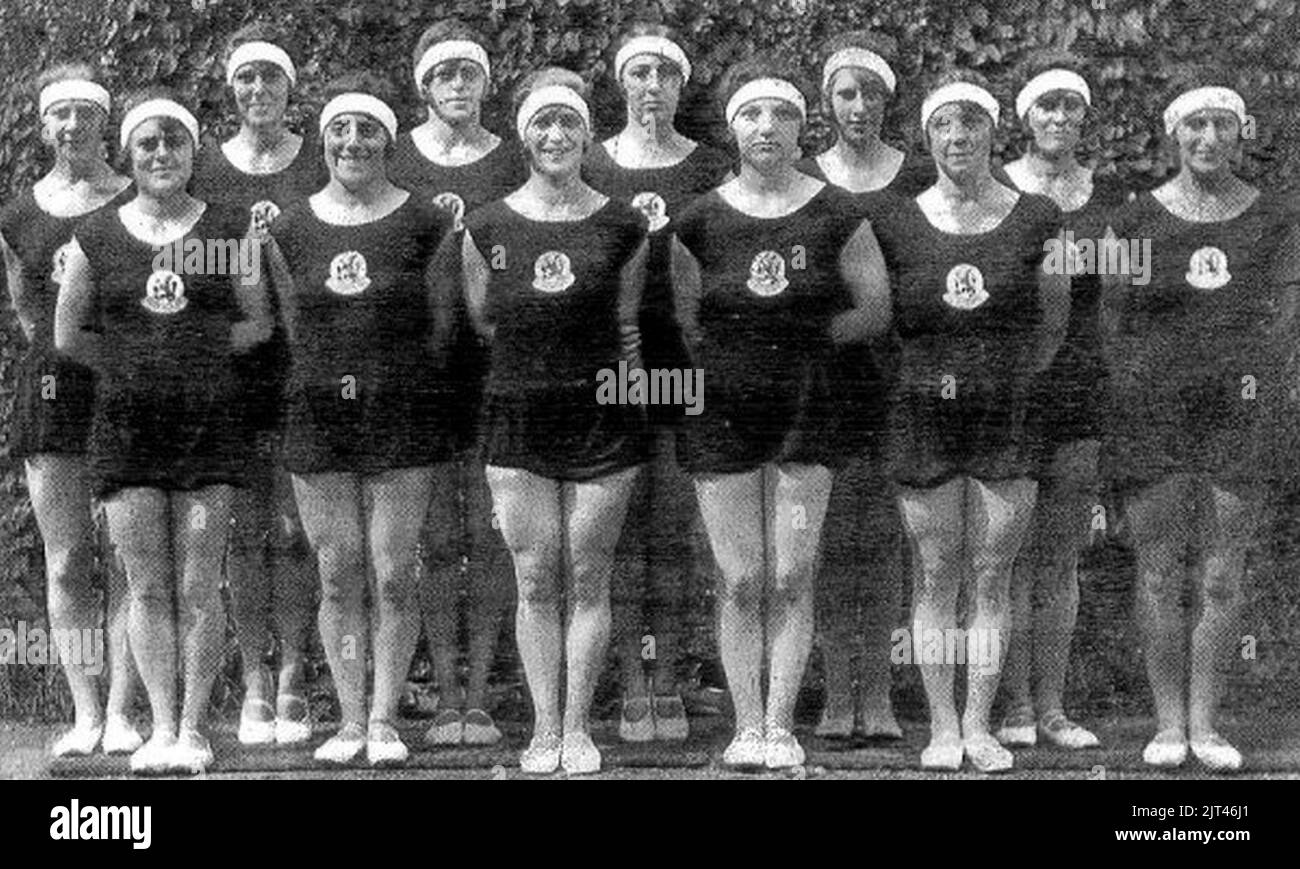 Turnerinnen der niederländischen Goldriege von 1928. Stock Photo