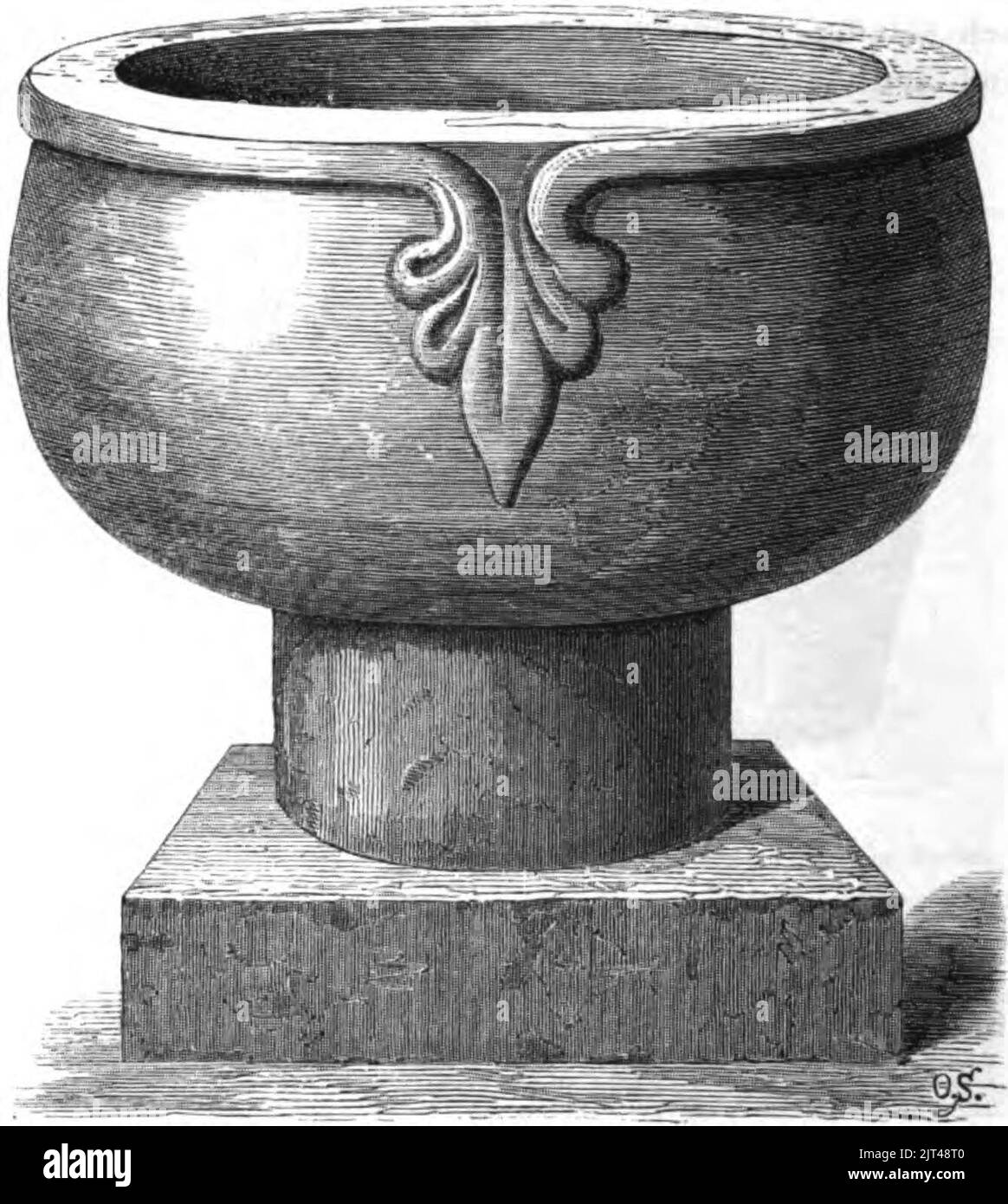 Tuve kyrka Baptismal font Stock Photo Alamy