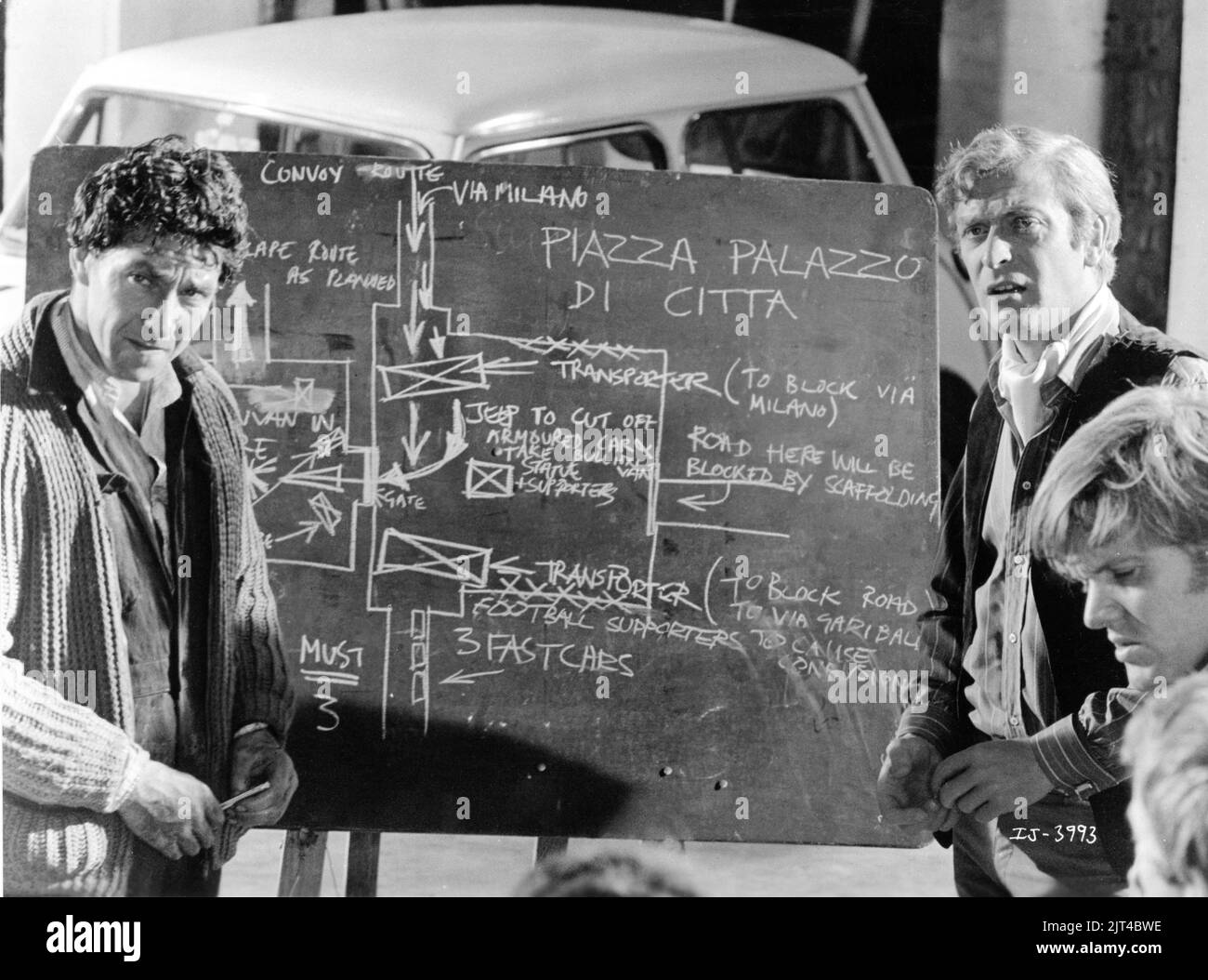 INNES MICHAEL CAINE and MICHAEL STANDING in THE ITALIAN JOB 1969