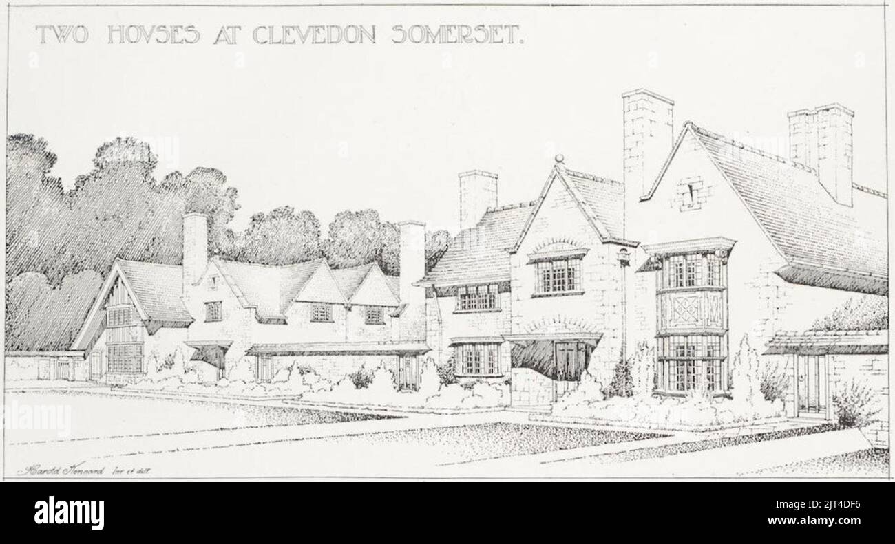 Two houses at Clevedon, Somerset Stock Photo Alamy