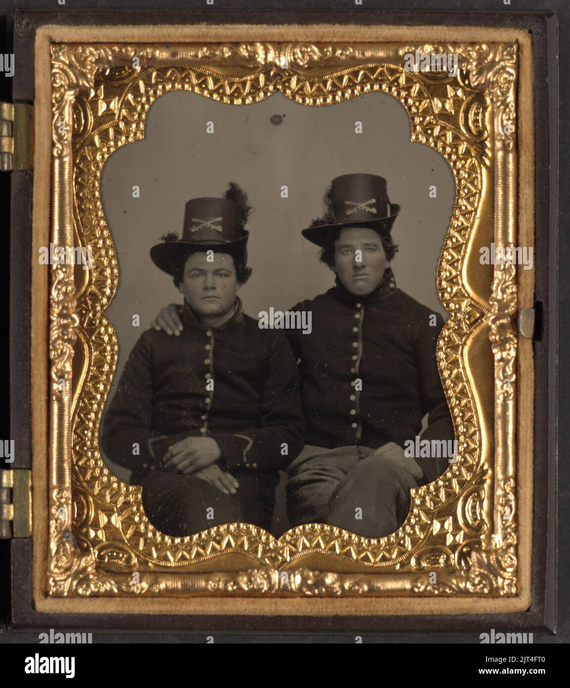 Two unidentified soldiers in Union cavalry uniforms Stock Photo - Alamy