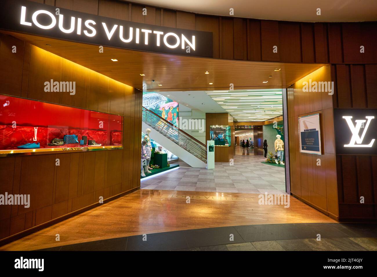 SINGAPORE - JANUARY 20, 2020: interior shot of Louis Vuitton
