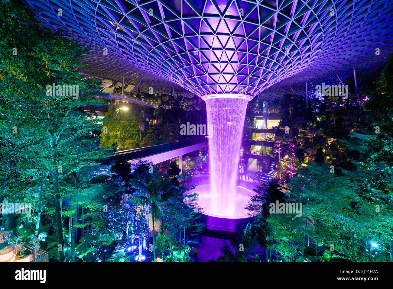 SINGAPORE CIRCA JANUARY, 2020 view of the Rain Vortex, the world's