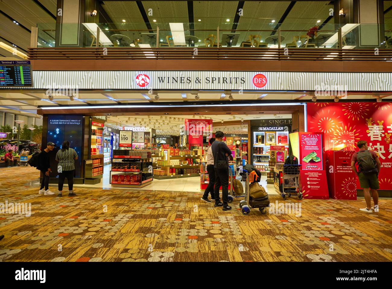 SINGAPORE CIRCA JANUARY, 2020 entrance to Wines and Spirits store in