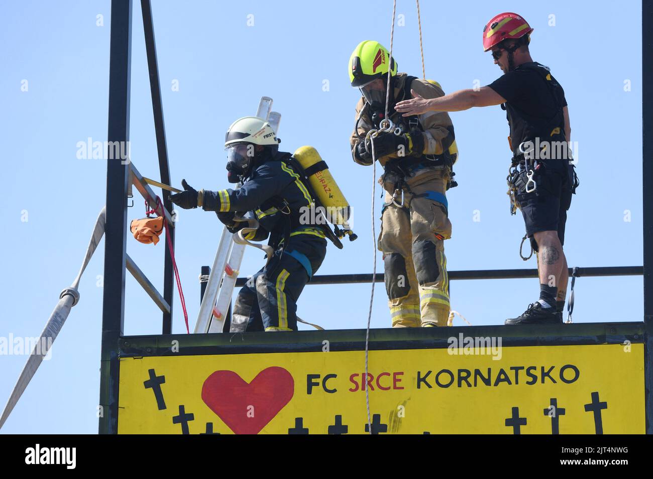Firefighters compete during 4th memorial firefighting competition "Fire