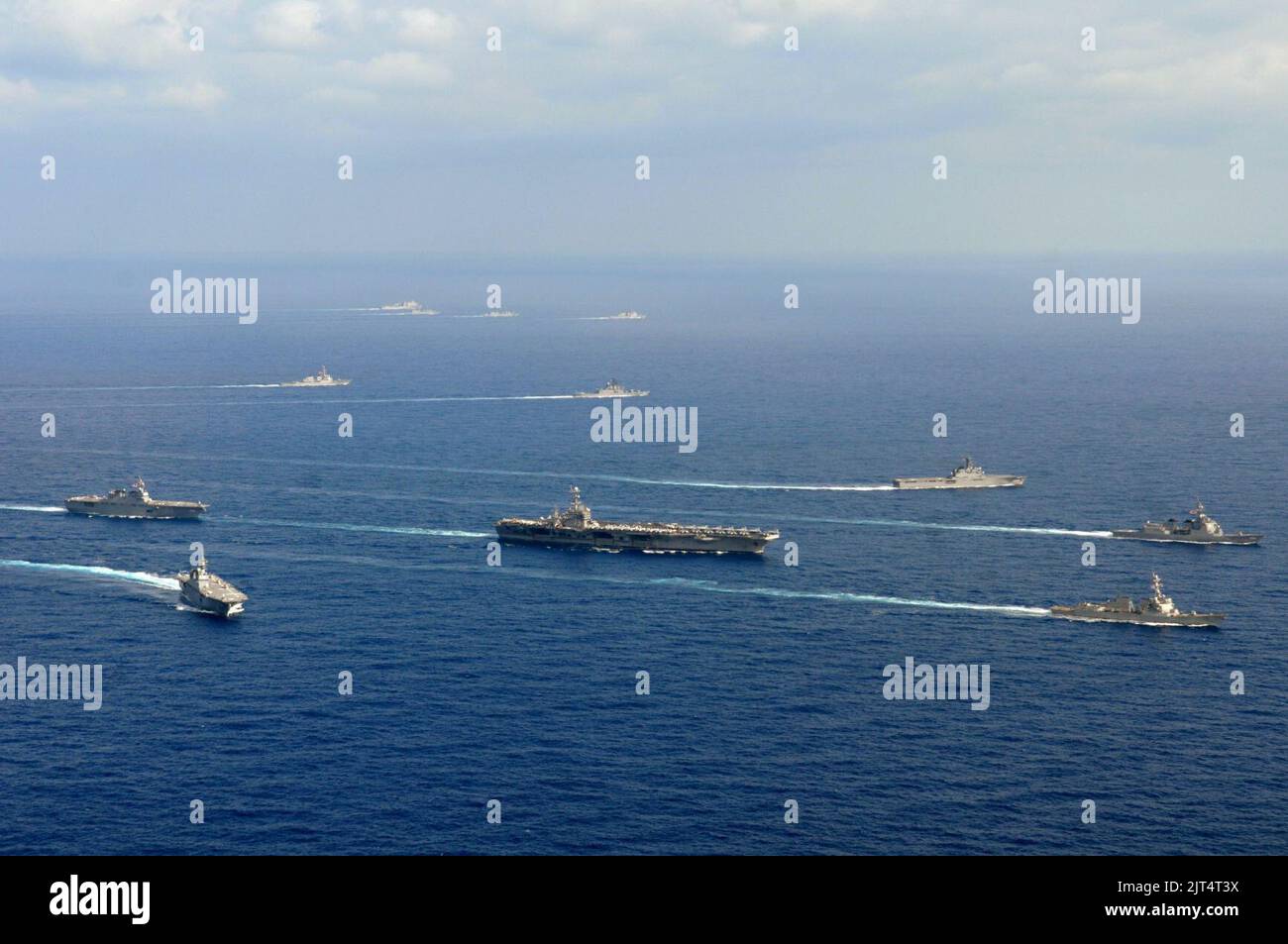 U.S. and Japanese ships at sea. (8200235190 Stock Photo Alamy
