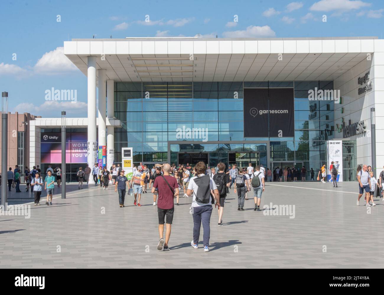cologne august 2022: entrance to the cologne fair. gamescom 2022 Stock Photo