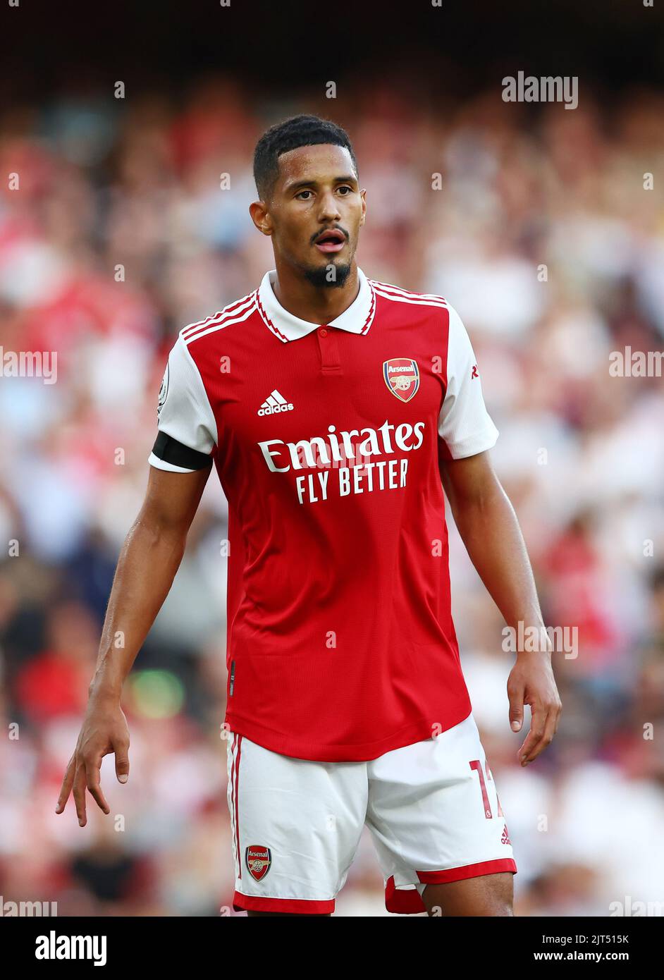 London, England, 27th August 2022. William Saliba of Arsenal during the Premier League match at the Emirates Stadium, London. Picture credit should read: David Klein / Sportimage Stock Photo