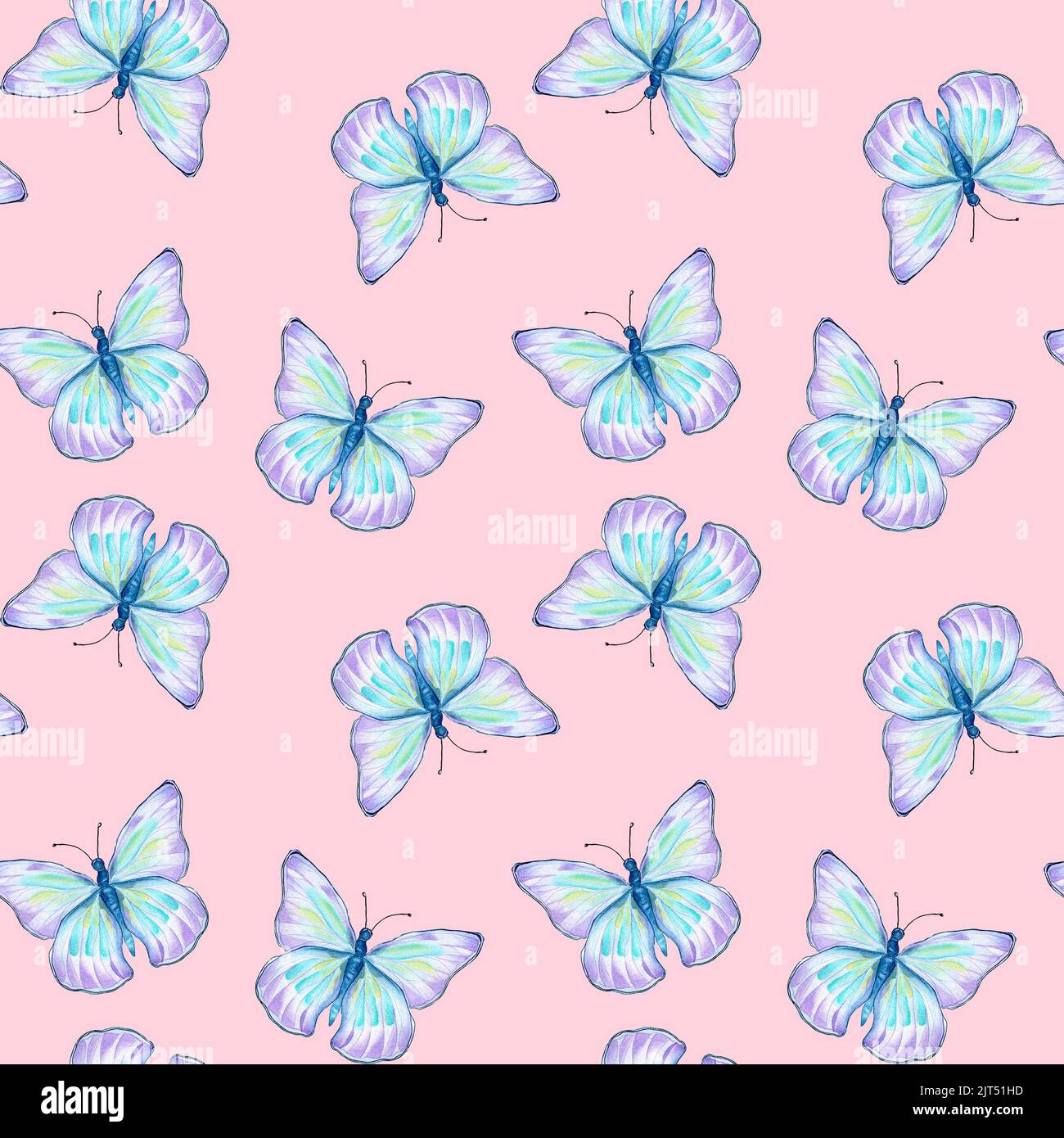 blue butterflies print by Editors Choice