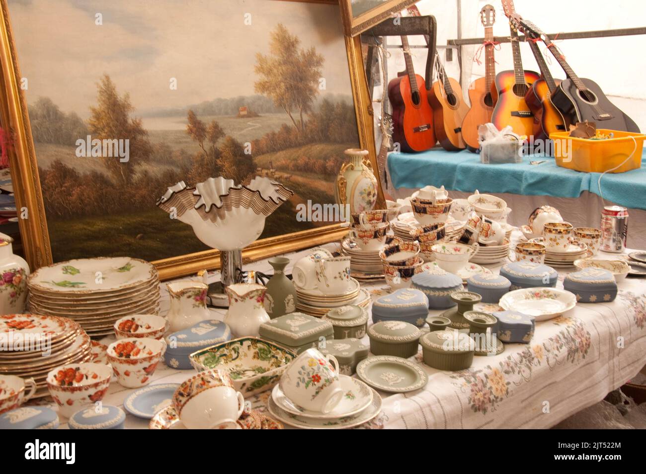 Second Hand Stall, Portobello Green Market, London, UK. Portobello Road