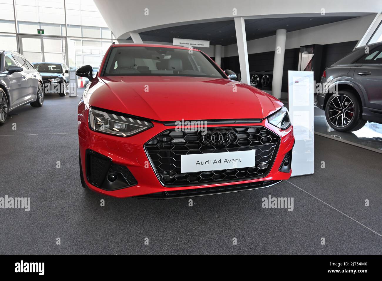 Gdansk, Poland - August 27, 2022: New model of Audi A4 Avant presented in the car showroom of Gdansk Stock Photo