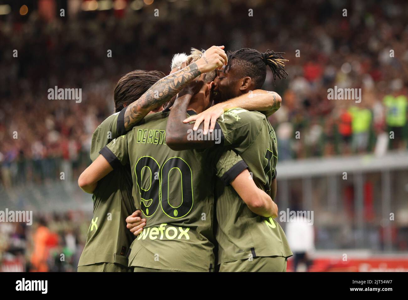 August 28, 2022, Milan, Italy: Kajan Bernarde of ACF Fiorentina celebrates  after scoring his team's second goal during AC Milan - ACF Fiorentina , 1st  turn of Serie A Femminile Tim 2022/23